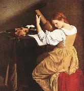 GENTILESCHI, Orazio Lute Player  eryy oil painting on canvas